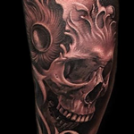 Tattoos - Black and Grey, Realism Skull - 108665
